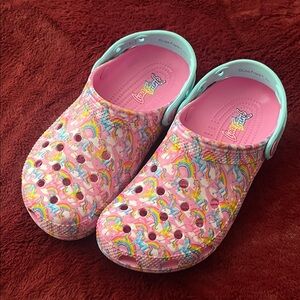 Lisa Frank Pink Unicorn Rainbow Clogs
